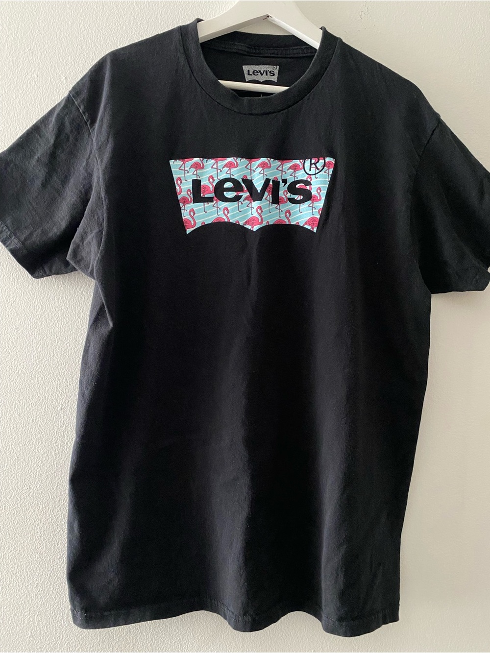 Levi's Men’s Black Tee with Flamingo Logo